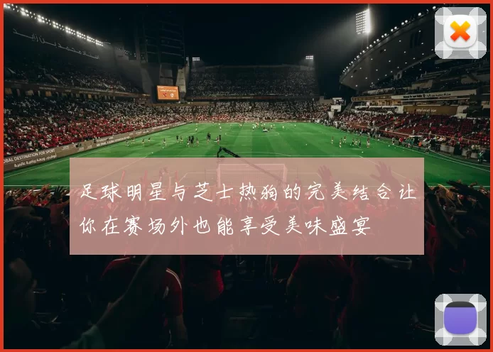 足球明星与芝士热狗的完美结合让你在赛场外也能享受美味盛宴